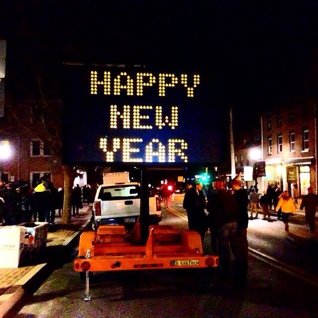 Happy New Year sign